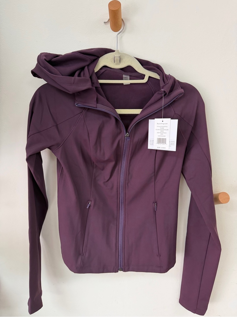 Beyond Yoga Plum Hooded Zip Jacket - Women's